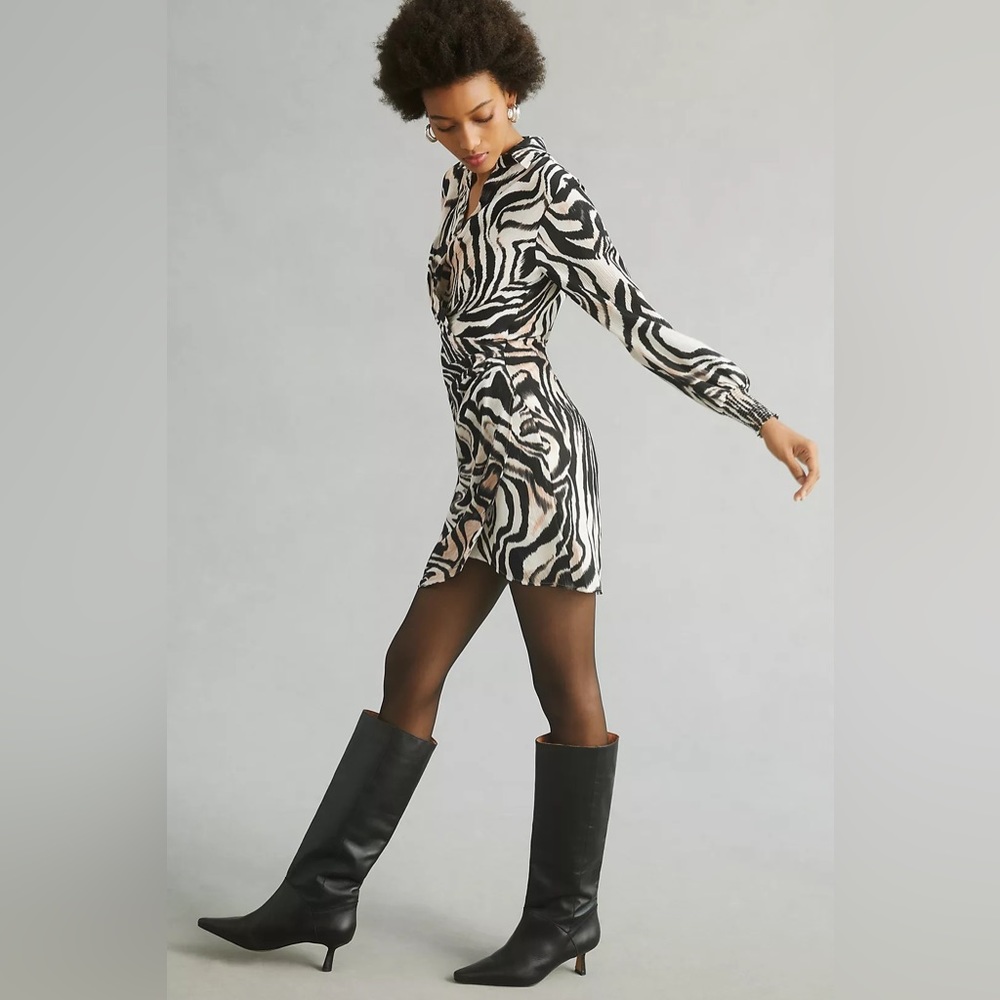 NWT Anthropologie Printed Wrap Dress Size 8 - Picture 3 of 5
